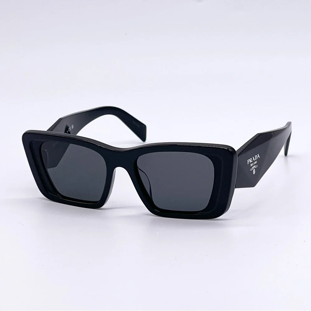 NEW PRADA PR08YSF 1AB5S0 WOMEN’S SUNGLASSES PRADA PR08YS BLACK SPR 08Y - Picture 5 of 11